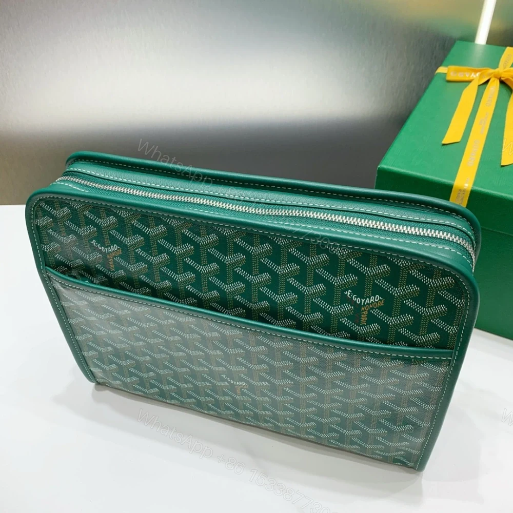 View 4 of 高仿Goyard*JOUVEM5多功能洗漱手拿包綠色大號免檢版