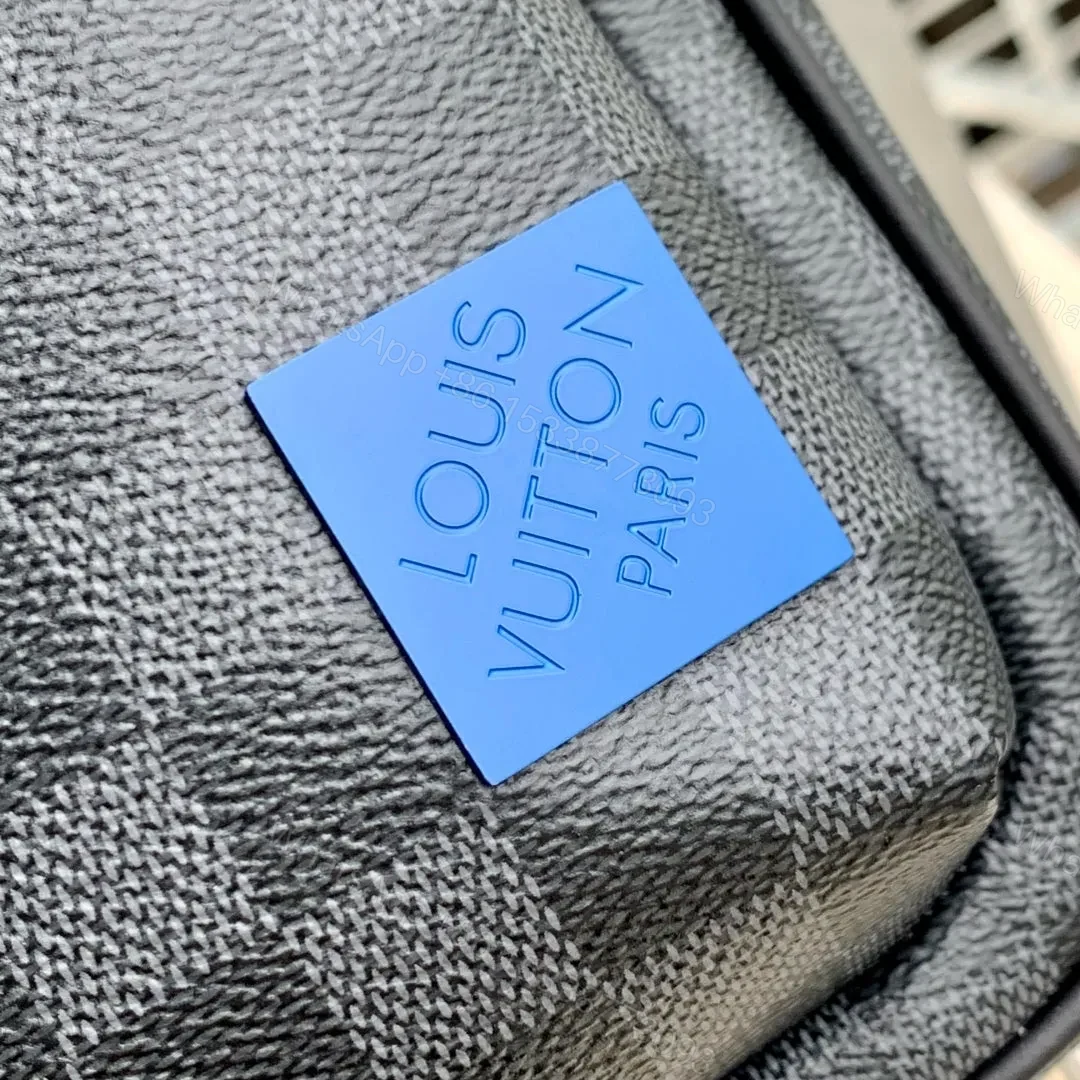 View 6 of LV AVENUE SLINGBAG 31 IN BLACK AND GREY DAMIER GRAPHITA CANVAS CALFSKIN