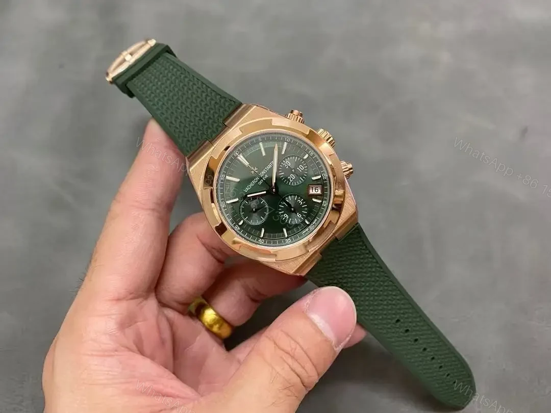 View 13 of Super Clone Replica Vacheron Constantin Overseas Chronograph GREEN