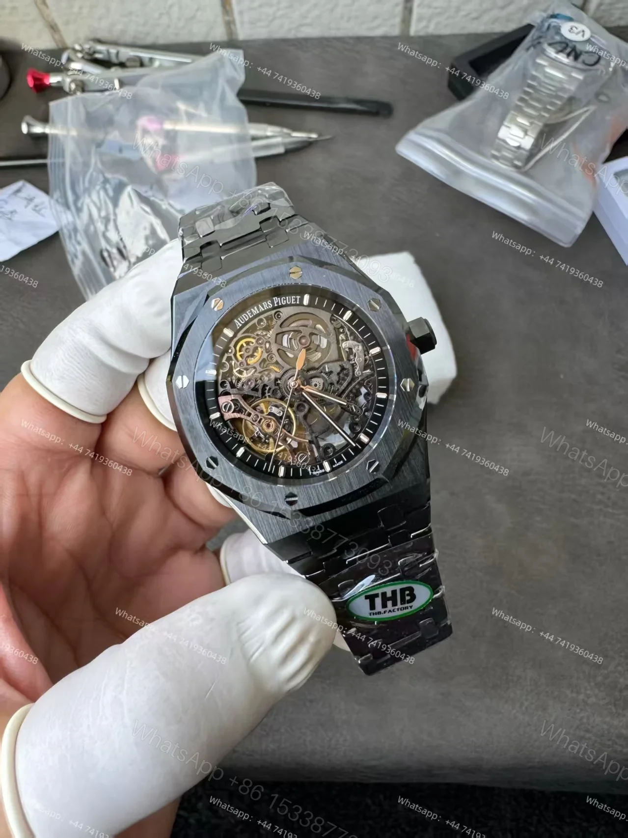 View 6 of Audemars Piguet Super Clone Royal Oak 15407 Ceramic Skeleton Dial 41MM