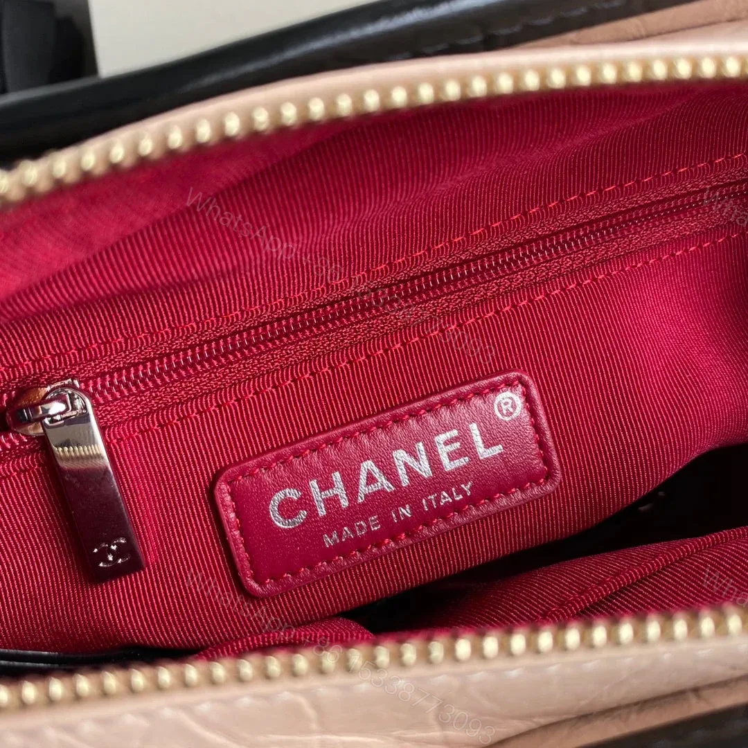 View 4 of CHANEL GABRIELLE MINI 20 HOBO BAG IN ALMOND BEIGE MIX BLACK
