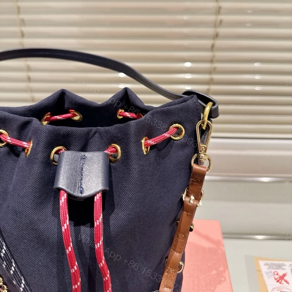 View 6 of MIUMIU GABARDINE POUCH INDIGO AND AMARANTH 21CM 5NR038 2IA7 F04GM