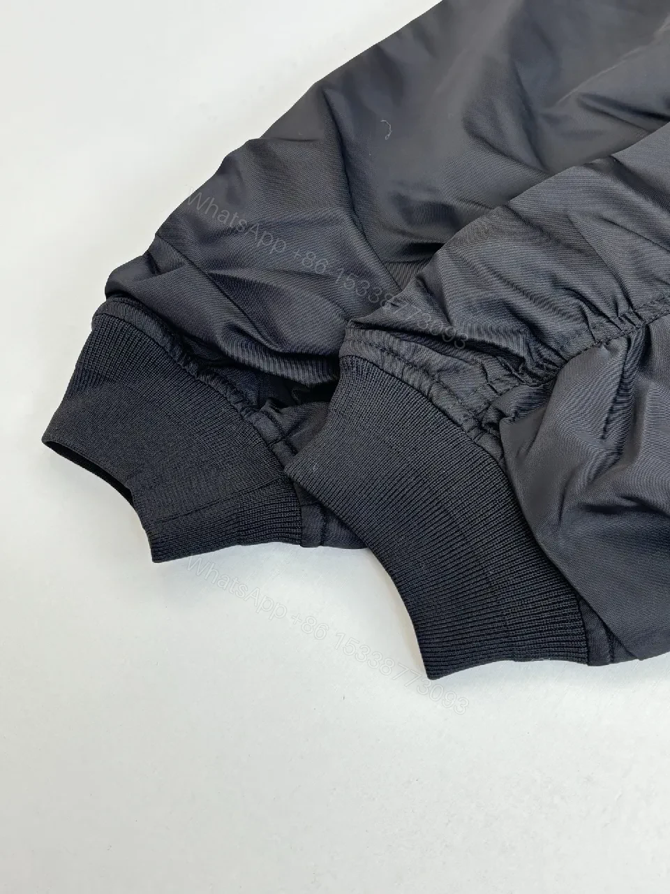 View 7 of Bold Black Logo Varsity Jacket | Luxe Streetwear Outerwear