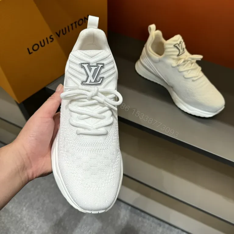 View 3 of Lightweight Knit Runner: Luxe LV-Inspired Logo Sneaker