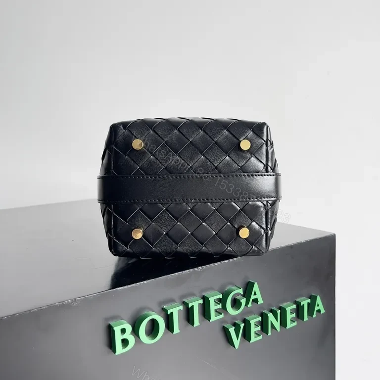 View 4 of Chic Woven Mini Shoulder Bag - Everyday Luxury, Black
