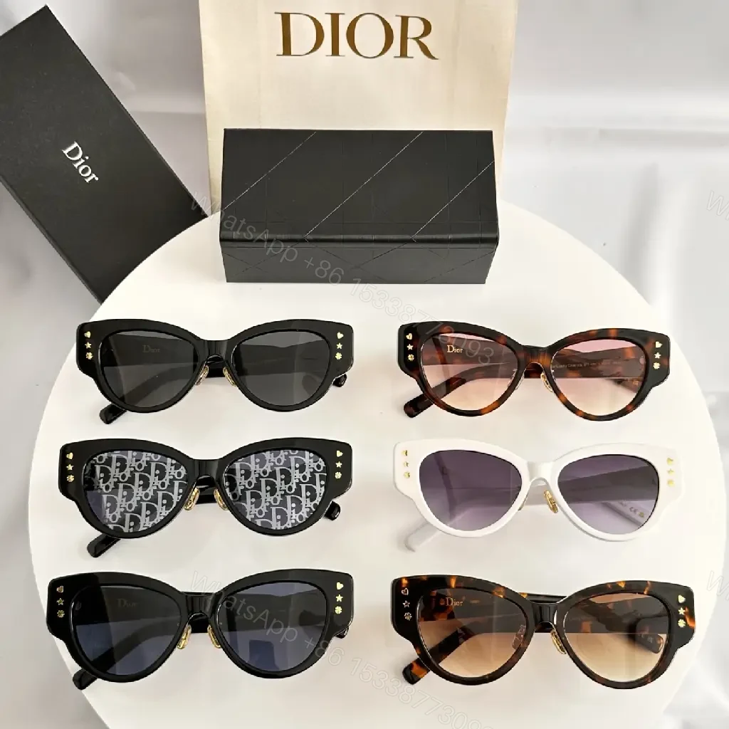View 5 of Chic Cat-Eye Sunglasses: Patterned Lens, Gold Accents, UV400
