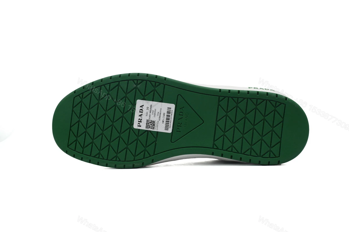 View 4 of Prada Downtown Low Sneakers White Green