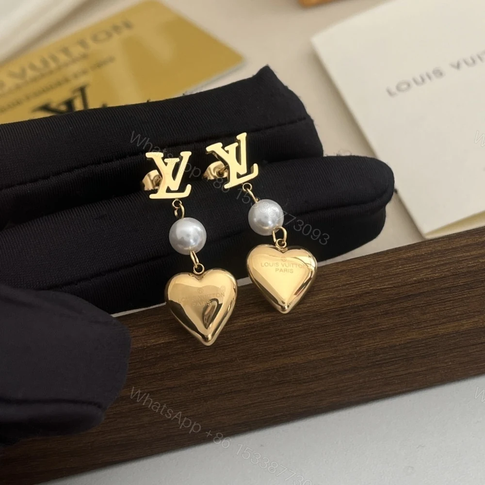 View 6 of Louis Vuitton LV Heart Earrings Gold M01011