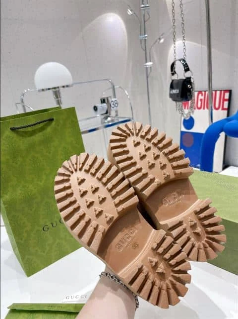 View 3 of GUCCI WONMEN’S PLATFORM PERFORATED G SANDAL – SDG017