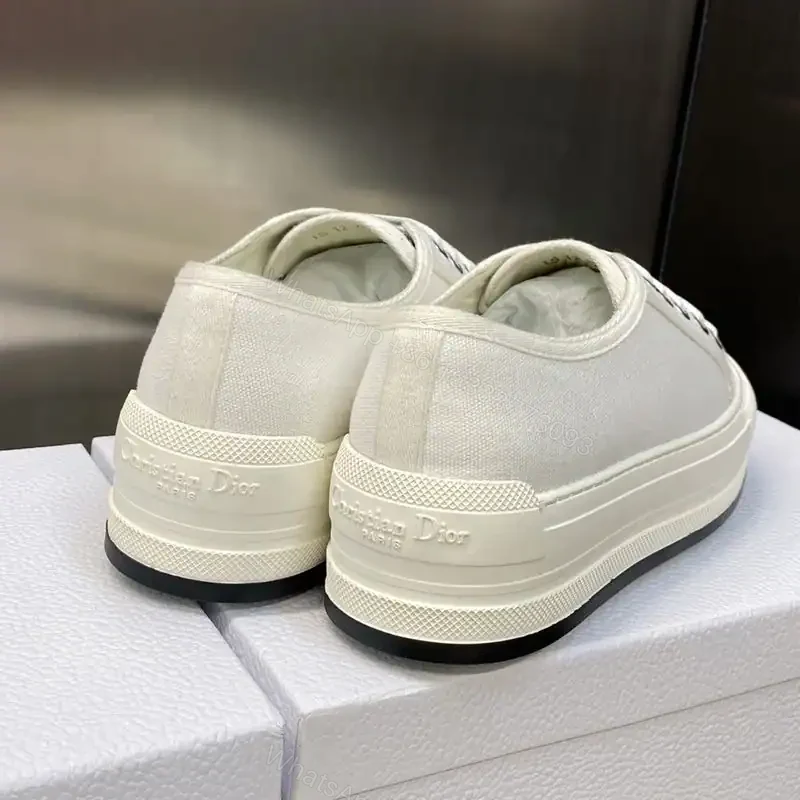 View 3 of WALK’N’DIOR PLATFORM SNEAKERS UNISEX CANVAS WHITE – CD191