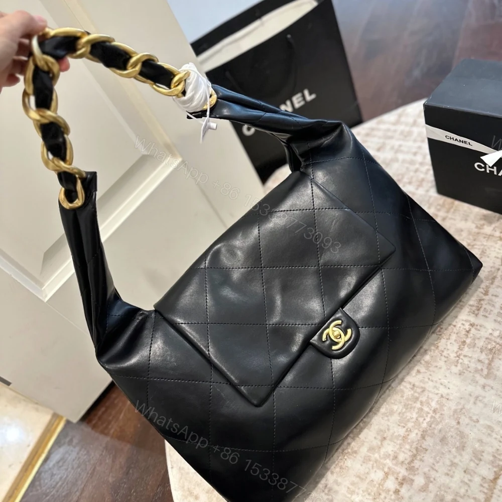 View 8 of Chanel Maxi Hobo Bag Black 43Cm