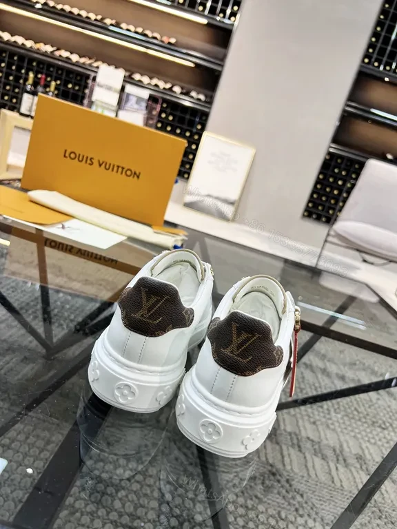 View 9 of Bold White Leather LV Sneaker â€“ All-Day Comfort, City Style