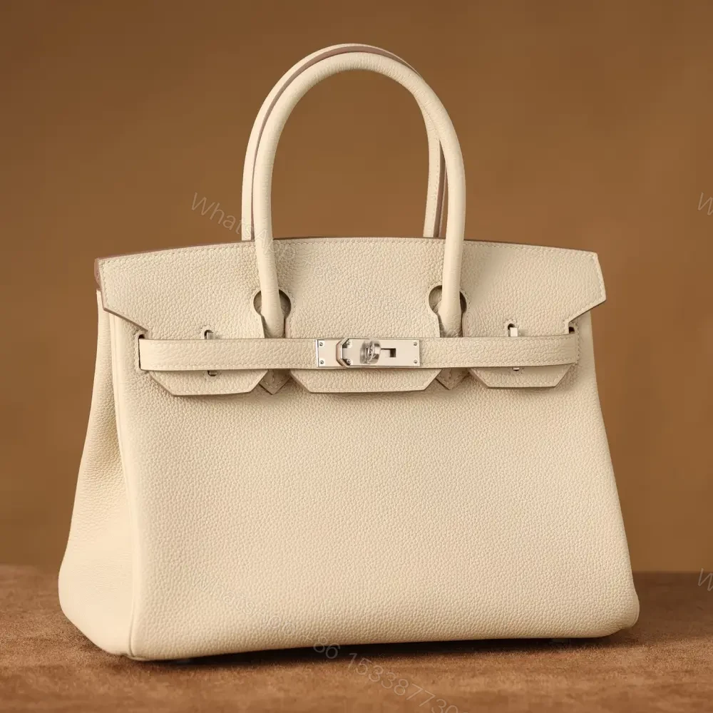 View 5 of 高仿Hermes*Birkin30奶昔白銀扣免檢版