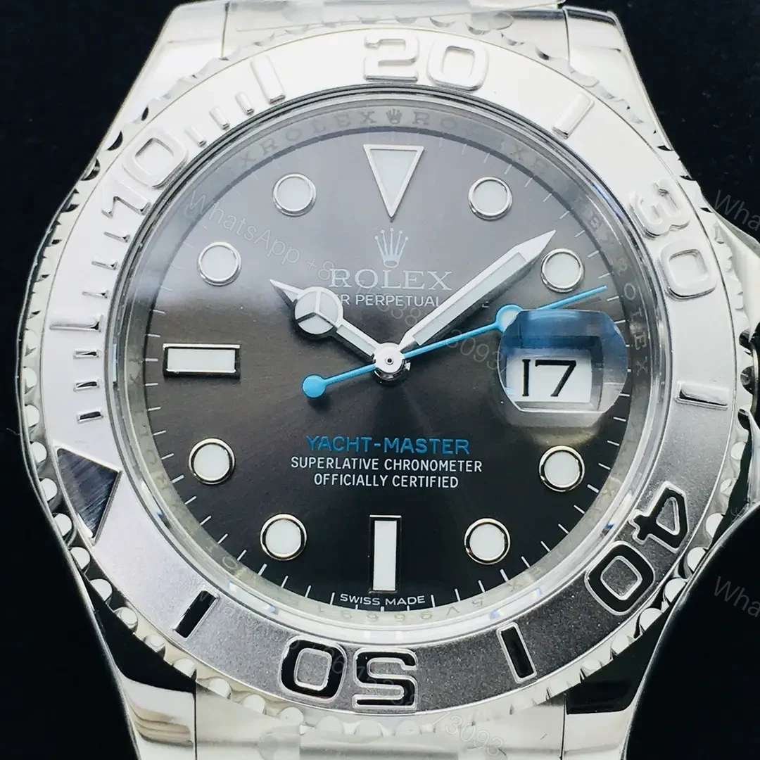 Rolex Yacht-Master 40 Gray Dial Blue Accents 126660-0002 — view 1