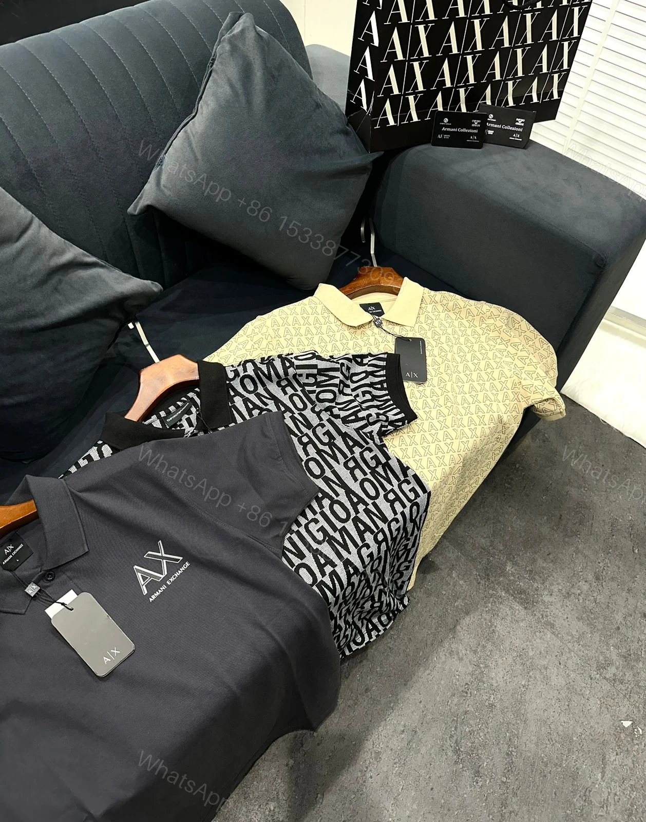 View 5 of First Copy ARMANI Very Premium Cotton Lycra Polo Collection
