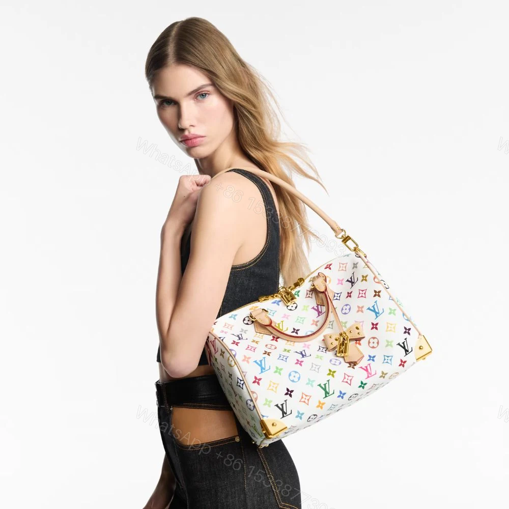 View 7 of Louis Vuitton TM Speedy Soft 30 Multicolor White 30Cm M27789