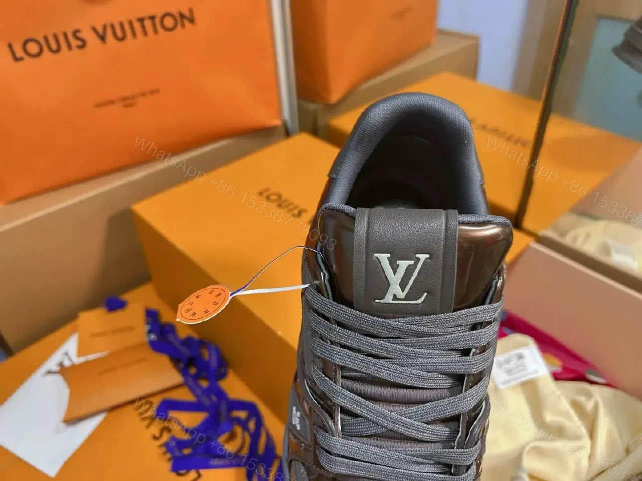 View 6 of Dark Metallic LV-Heritage Runner: Bold Luxury, All-Day Comfort