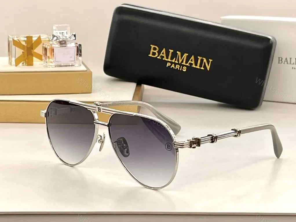 View 9 of Gold-Tone Balmain Aviators: Luxe Gradient Lenses Sunglasses