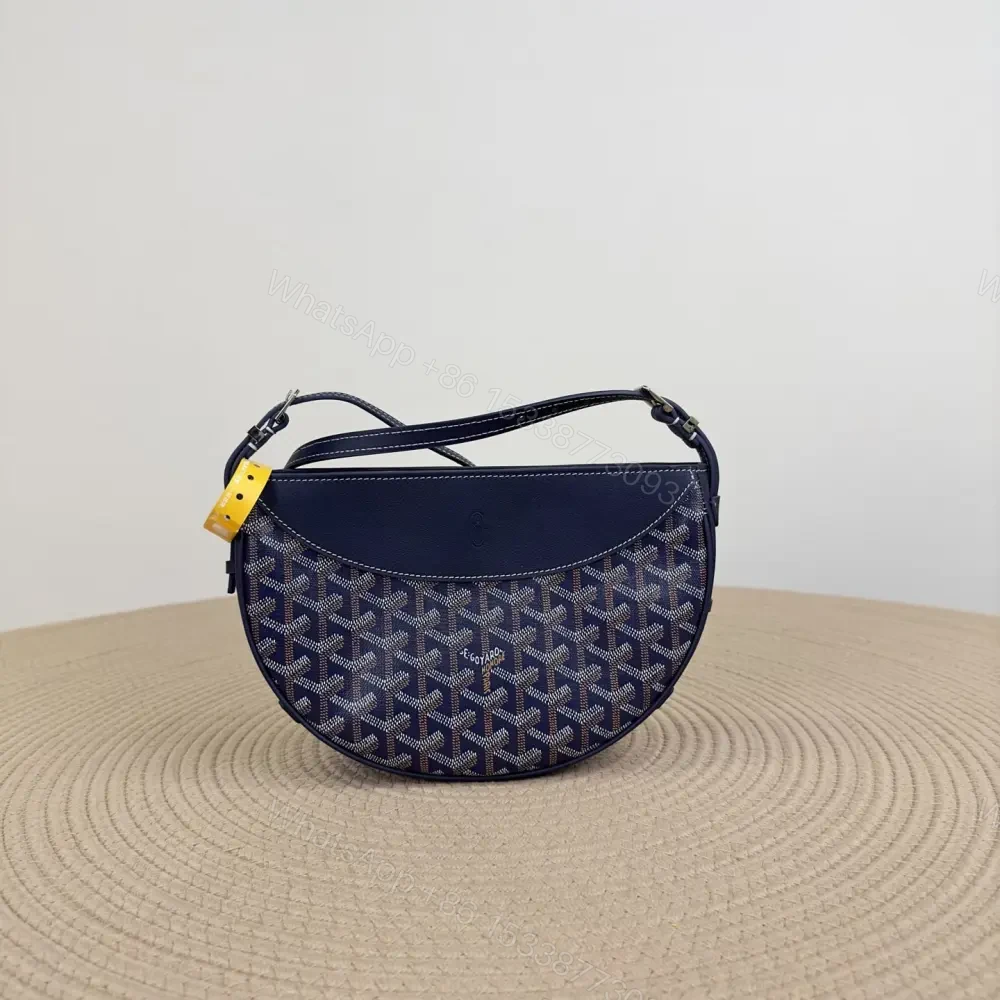 View 2 of 高仿Goyard*12CL12P單肩半月包深藍免檢版