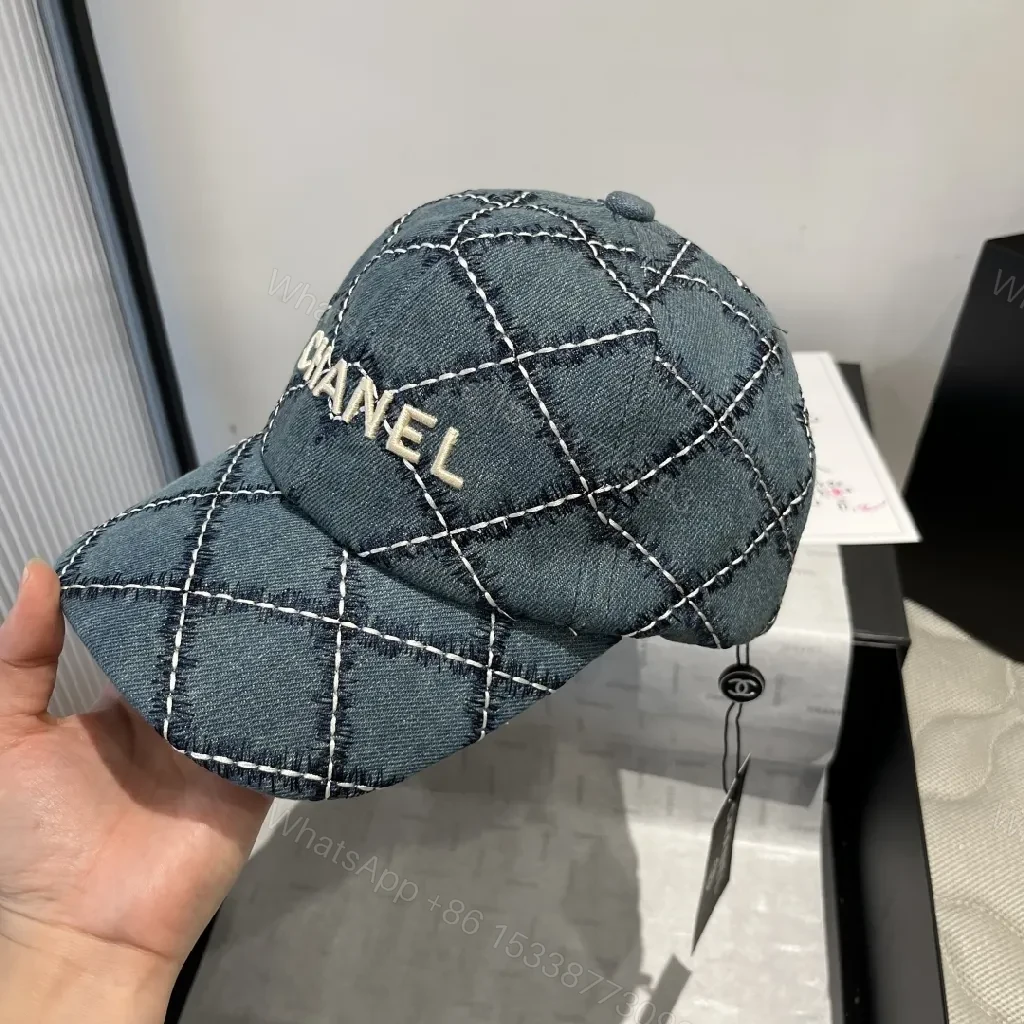 View 6 of Denim Quilted Cap: Structured Modern Streetwear
