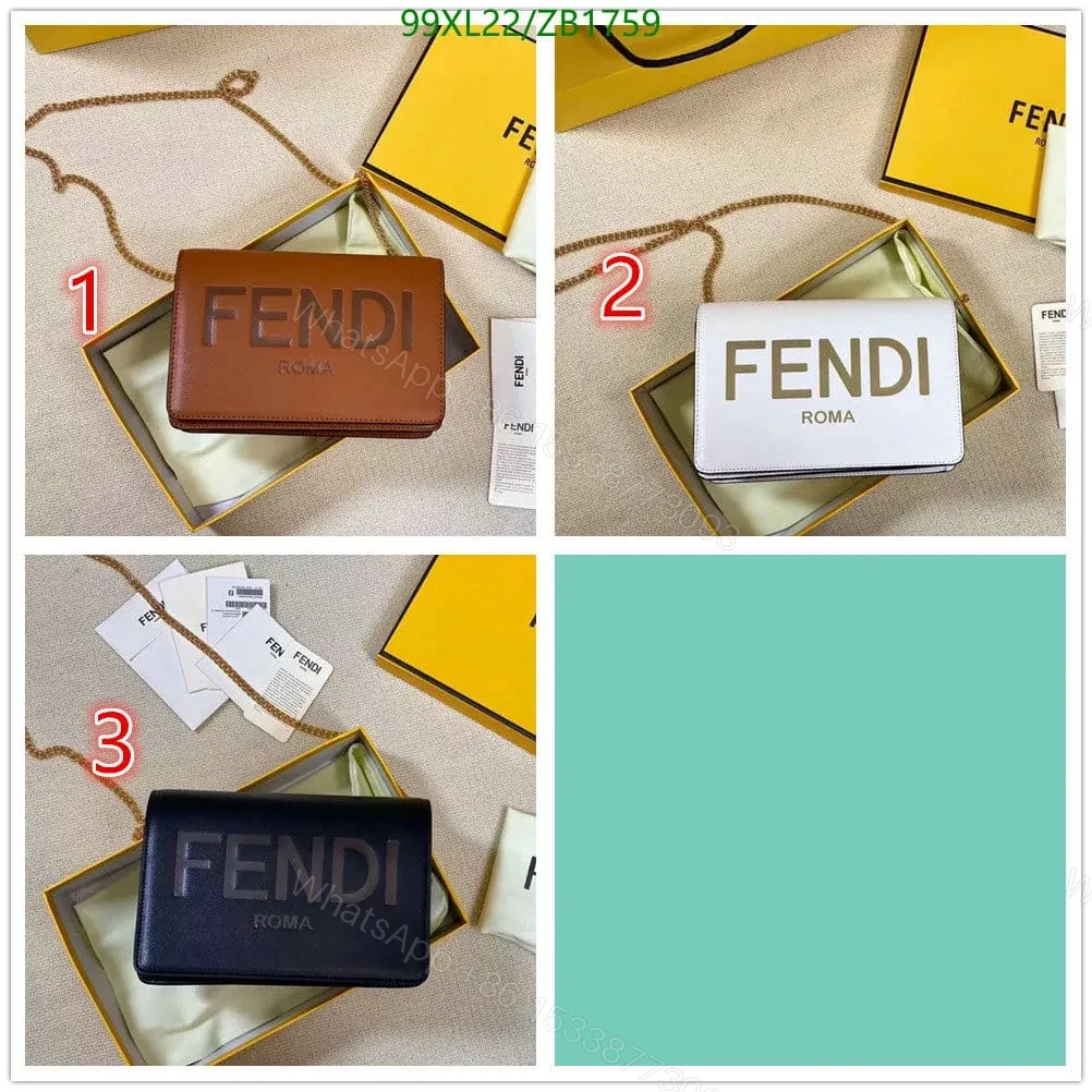 View 3 of Fendi Duplicate Chain Wallet Fendi Roma ZB1778
