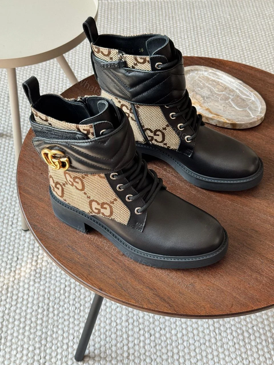 View 2 of GUCCI Lace-up boots GG SUPREME