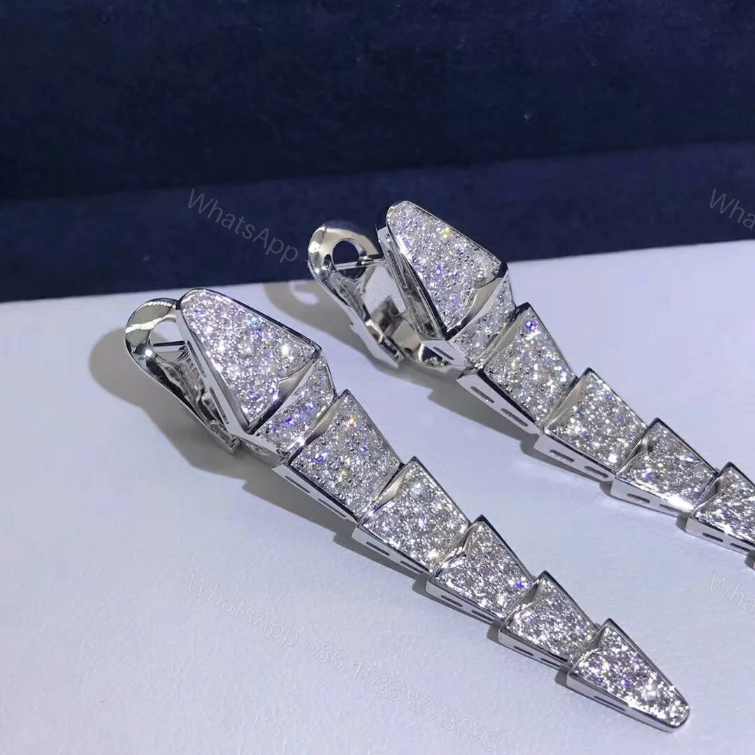 View 2 of Bvlgari Serpenti Earrings, Full Diamonds
