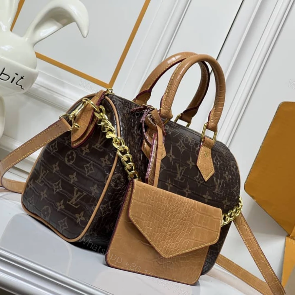 View 4 of Louis Vuitton Speedy Satchel Bag Monogram Brown 25Cm