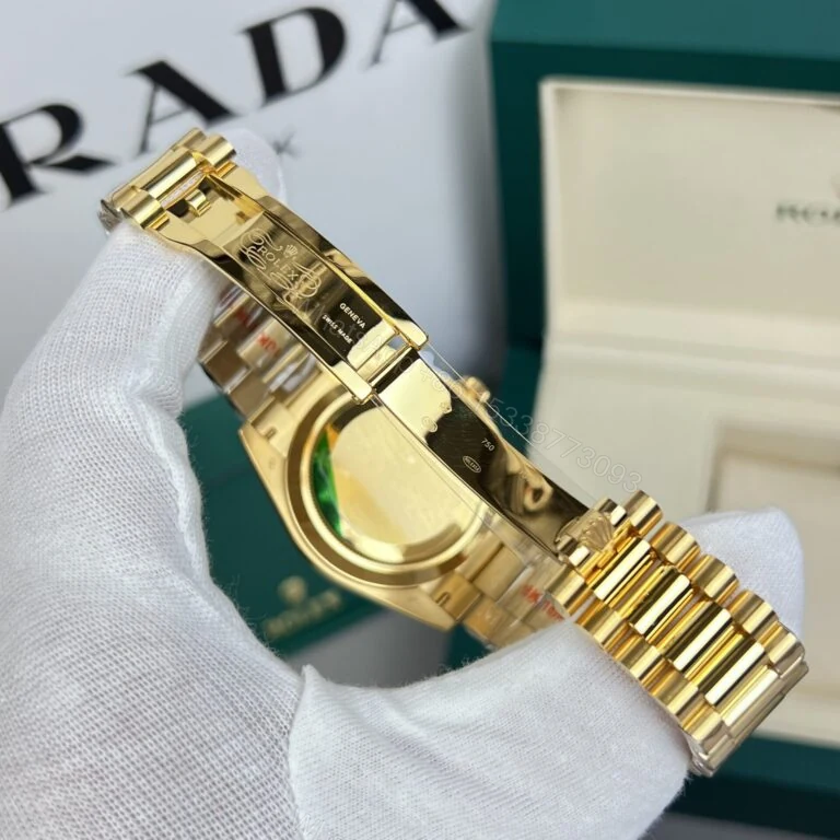 View 4 of Day-Date 40mm Super Clone 18K Gold Wrapped Black Dial Diamond Bezel
