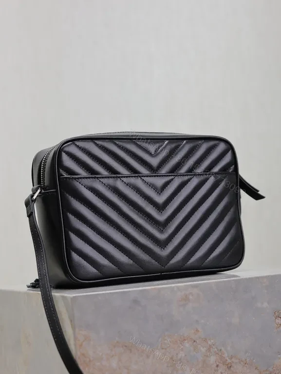 View 9 of Chic Black Quilted Crossbody Bag â€“ Vegan Leather, YSL-Inspired, Compact Luxe