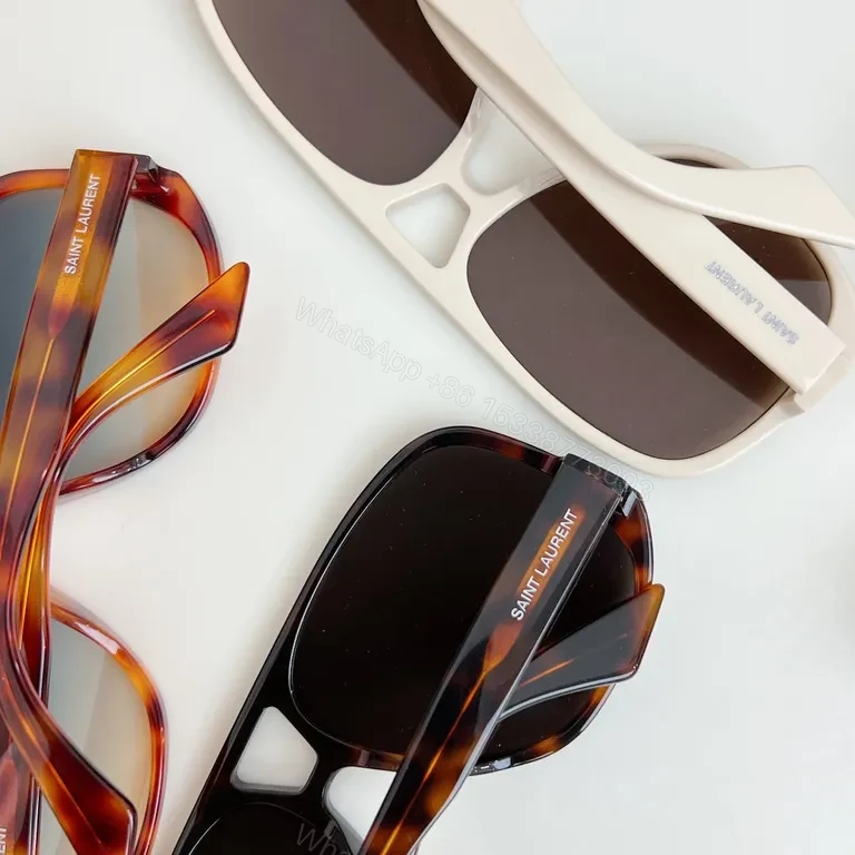 View 5 of Bold Saint Laurent Sunglasses â€“ Oversized Shield Frame, Gradient Lenses