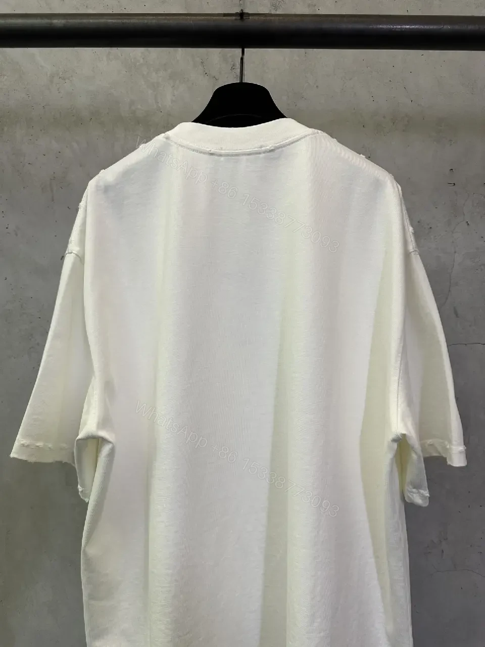 View 6 of White Cotton Tee, Minimal Logo, Luxury Everyday Comfort
