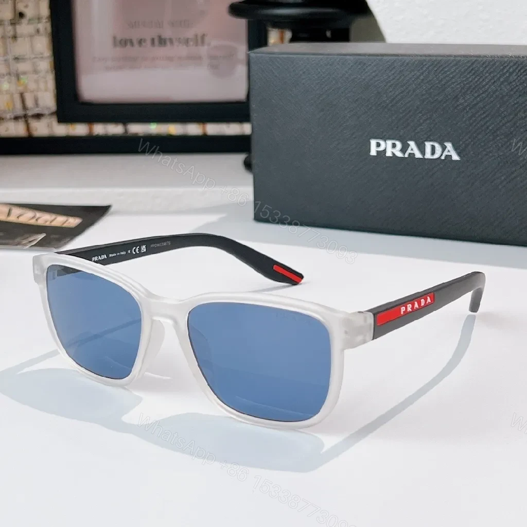 View 4 of Matte Black Prada Sunglasses – Subtle Metal Accents, Polarized UV