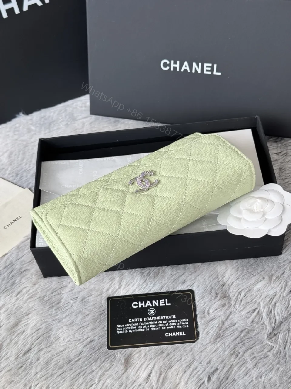 View 7 of Mint Green Quilted Wallet: Everyday Luxe, Cross-Body Ready