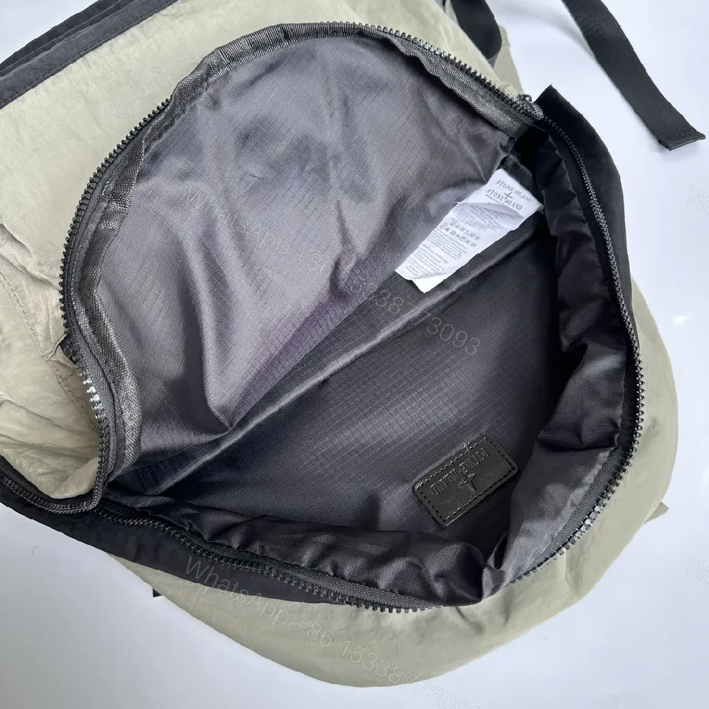 View 3 of Olive Stone Texture Backpack: Durable Everyday Carrier