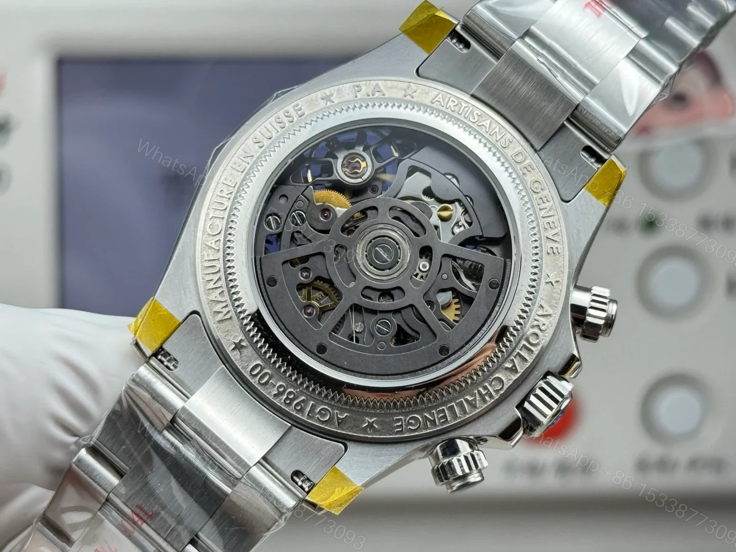 View 7 of Blue Diamond Daytona Chronograph Watch 40mm Oyster DAY-BLUE-DIAMOND-40MM-OYSTER