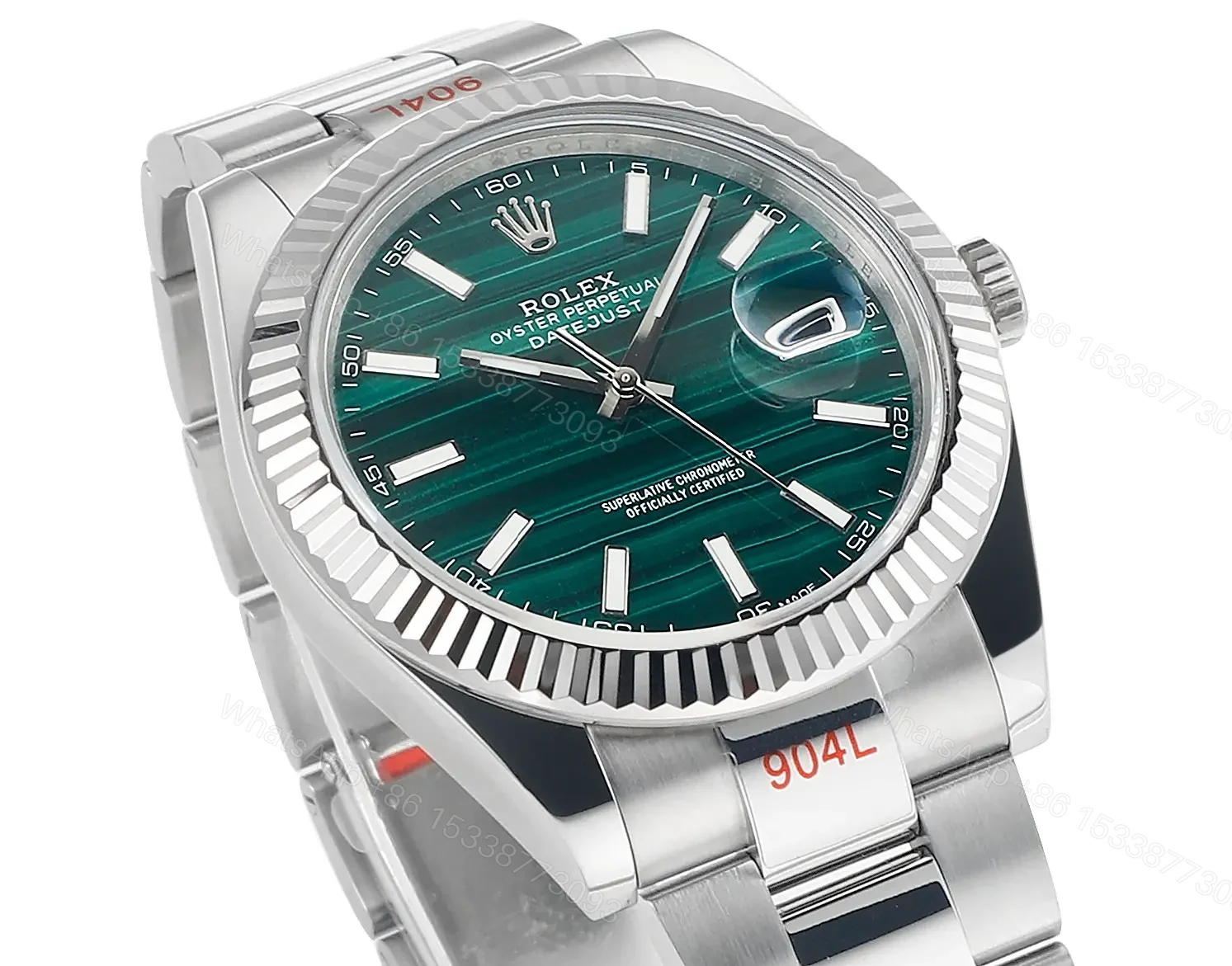 View 2 of C+ Factory Clean Factory – Rolex Custom Datejust 41 Green Malachite – Rolex Custom Datejust 41 Tiger’s Eye Dial – Rolex Custom Datejust 41 Goldstone Dial – Rolex Custom Datejust 41 Meteorite Dial