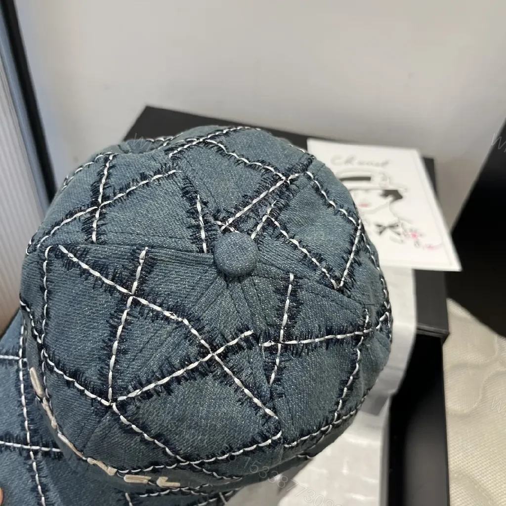 View 3 of Denim Quilted Cap: Structured Modern Streetwear
