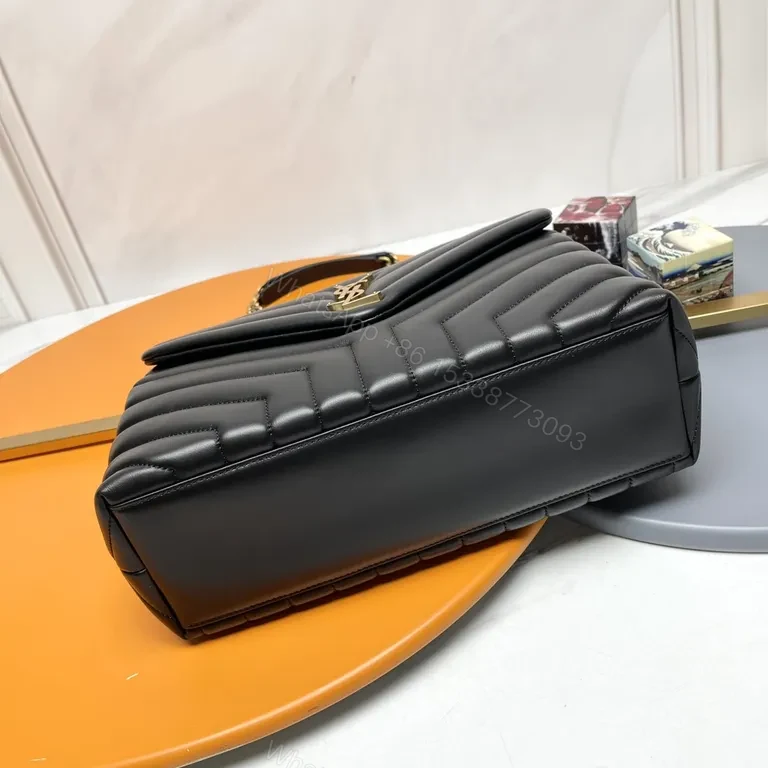 View 6 of Chic Black Leather Satchel â€“ Quilted Luxury Everyday Bag