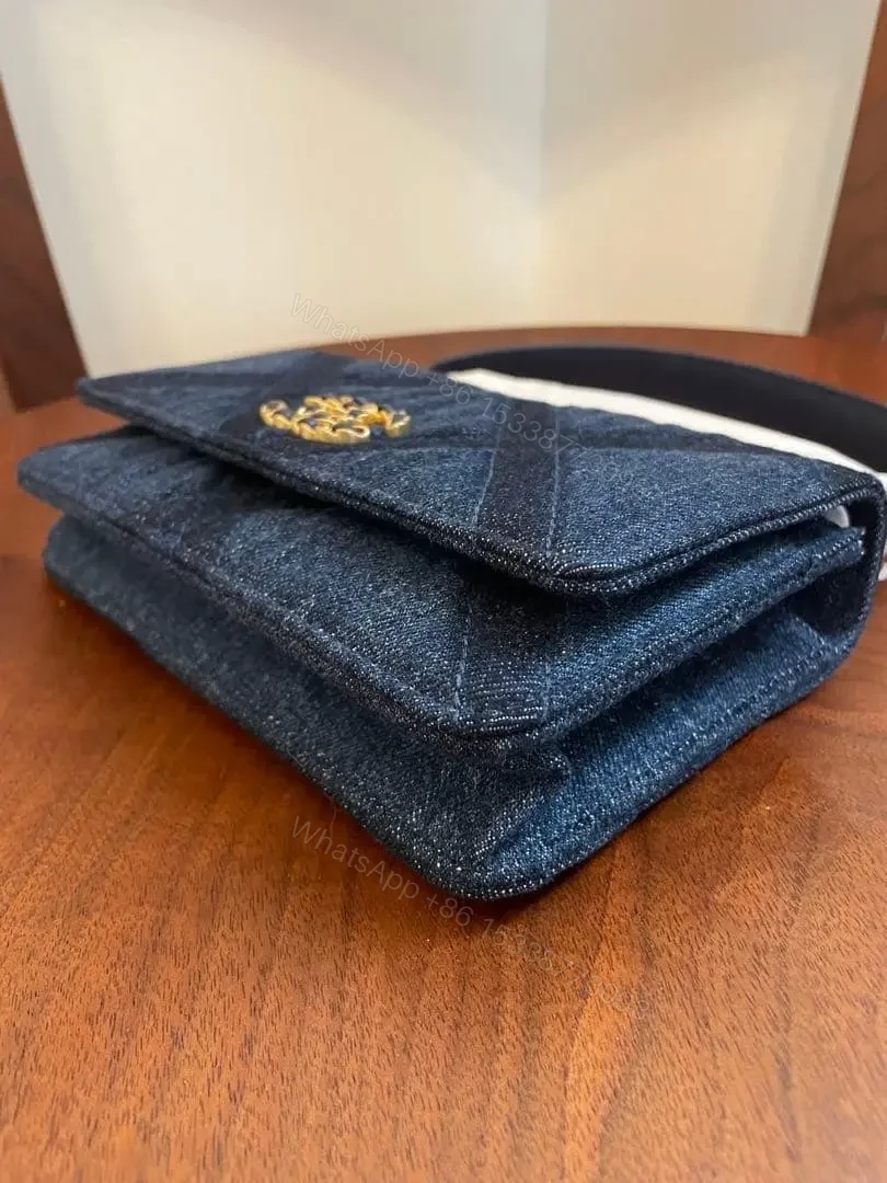View 7 of Chanel Denim Blue 19 Wallet On Chain