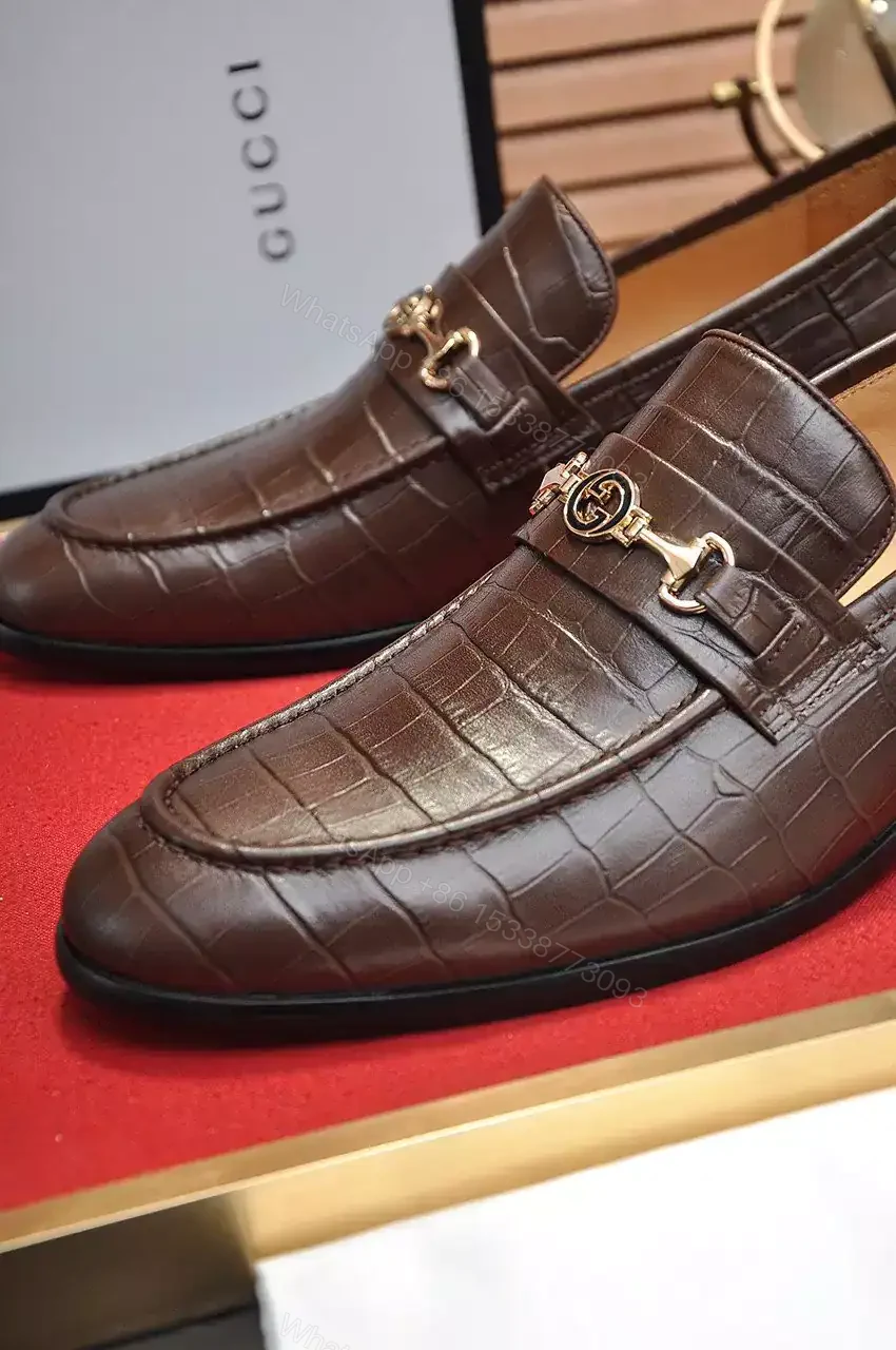 View 5 of GUCCI JORDAAN LOAFER IN BROWN CROCODILE – LDG27