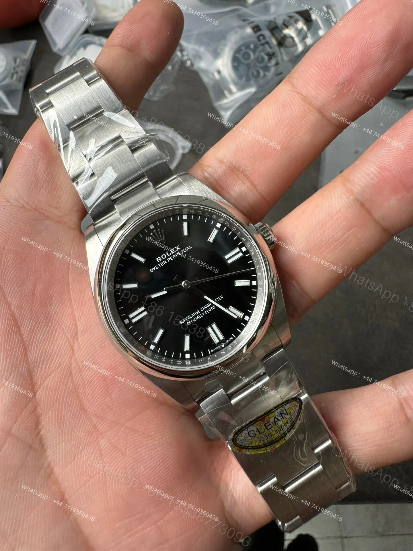 View 11 of Rolex Super Clone Oyster Perpetual M126000-0002 Black Dial 36MM 3230 Movement