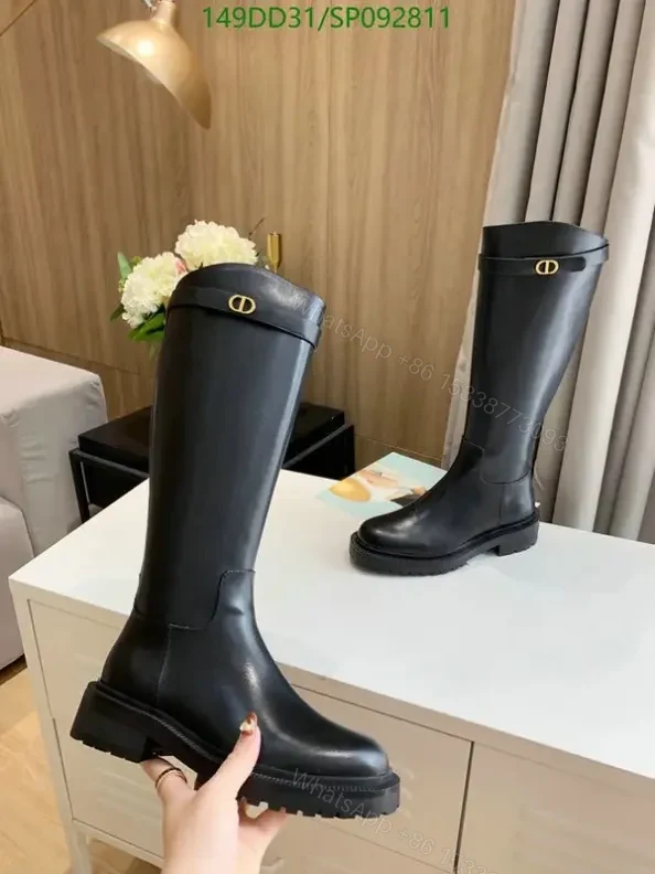 View 3 of Dior Tory Burch Elegant Knee-High Boots