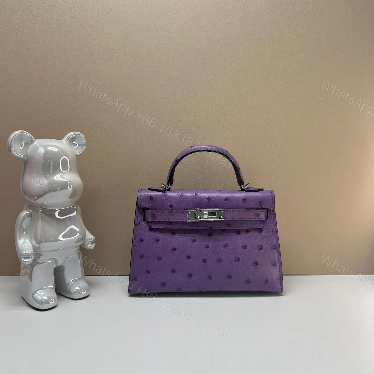 View 6 of HERMES Ostrich Kelly Mini 20 Violine