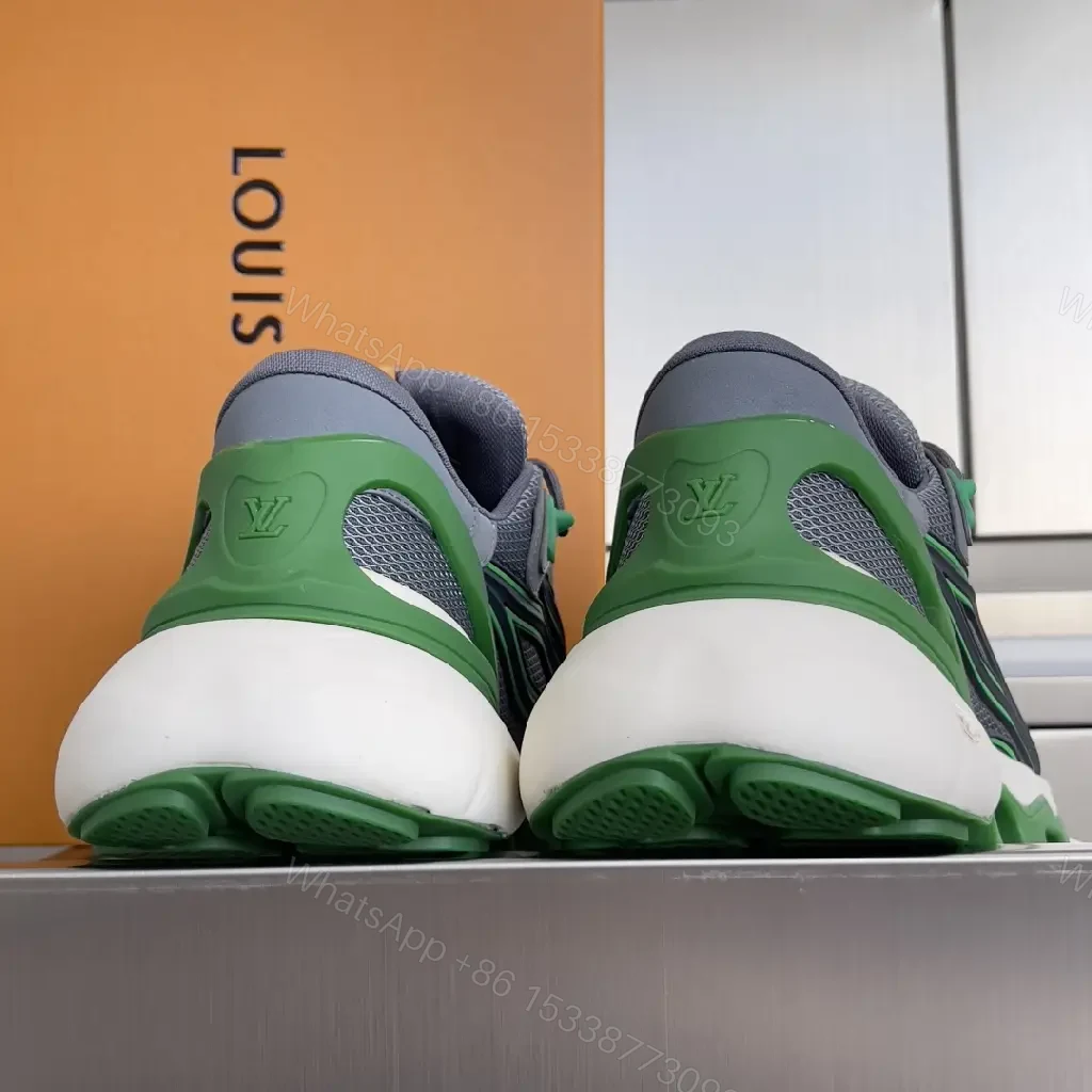 View 2 of Green-Textured Suede High-Top Sneaker with Rugged Grip