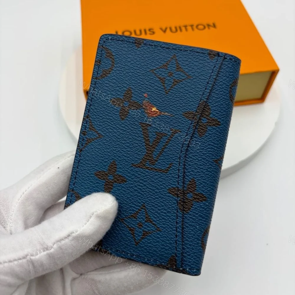 View 3 of Louis Vuitton Pocket Organizer Monogram Forest Navy 14Cm M26979
