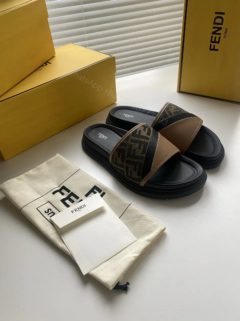 Monogram Canvas Slide Sandals: Modern Comfort & Luxe Detailing — view 1
