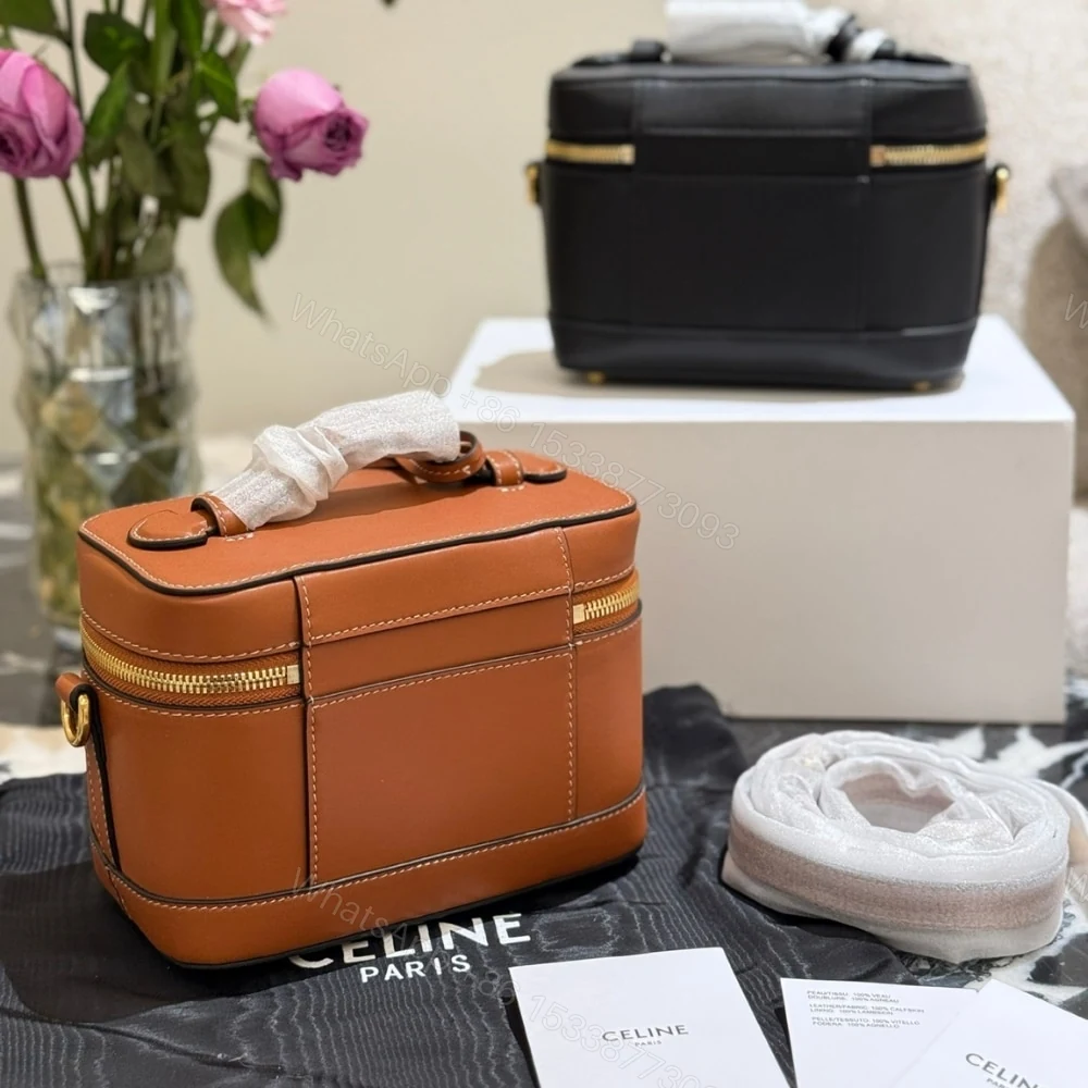 View 5 of CELINE VANITY IN SMOOTH SATINATED LEATHER TAN 19CM 119463BFN 04LU