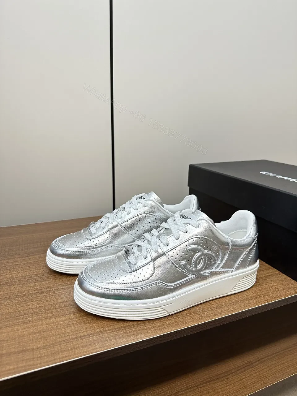 View 5 of Shimmering Metallic Platform Sneaker: Luxe Street Style Sneaker