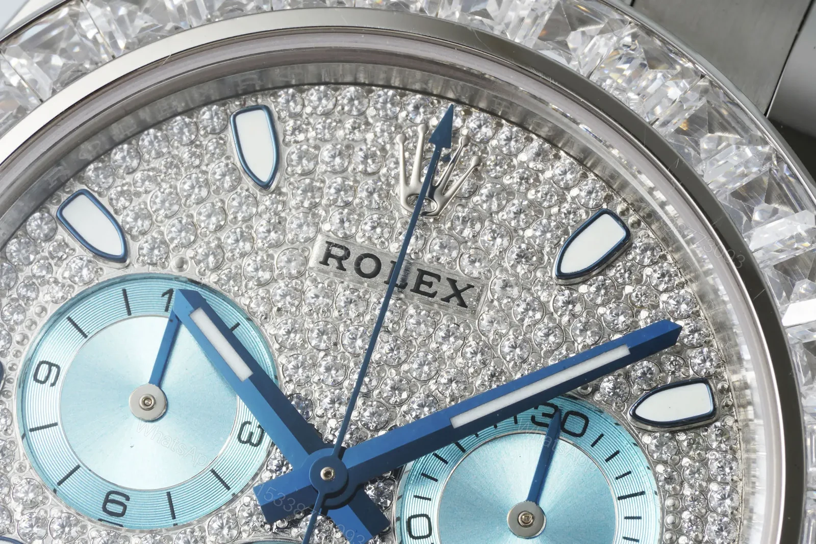 View 4 of Rolex Daytona Ice Blue Diamond Watch Oyster Bracelet Ultimate 40MM RLX-DAY-40-ICE-DIA-OYS